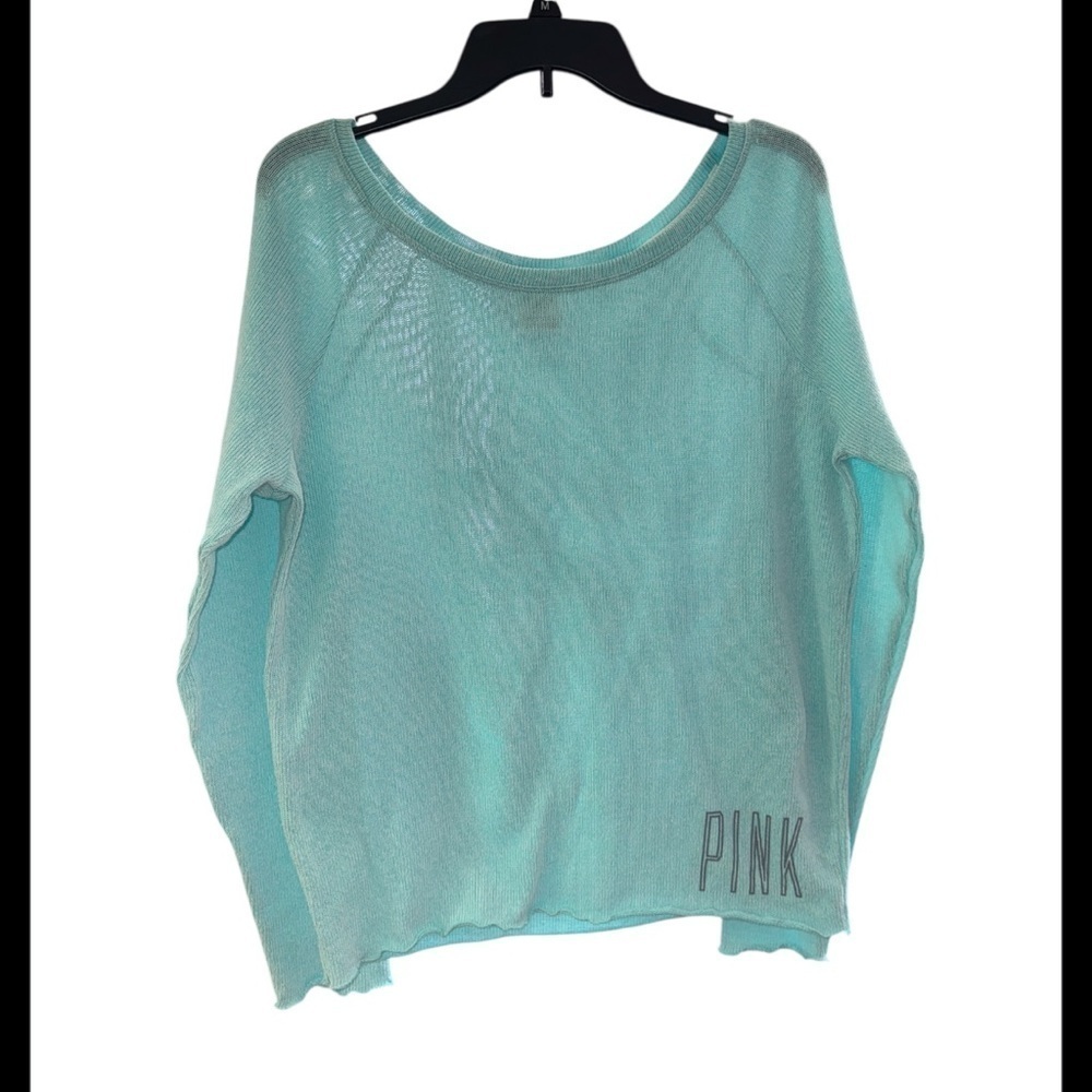 Pink Teal Sweater light size medium